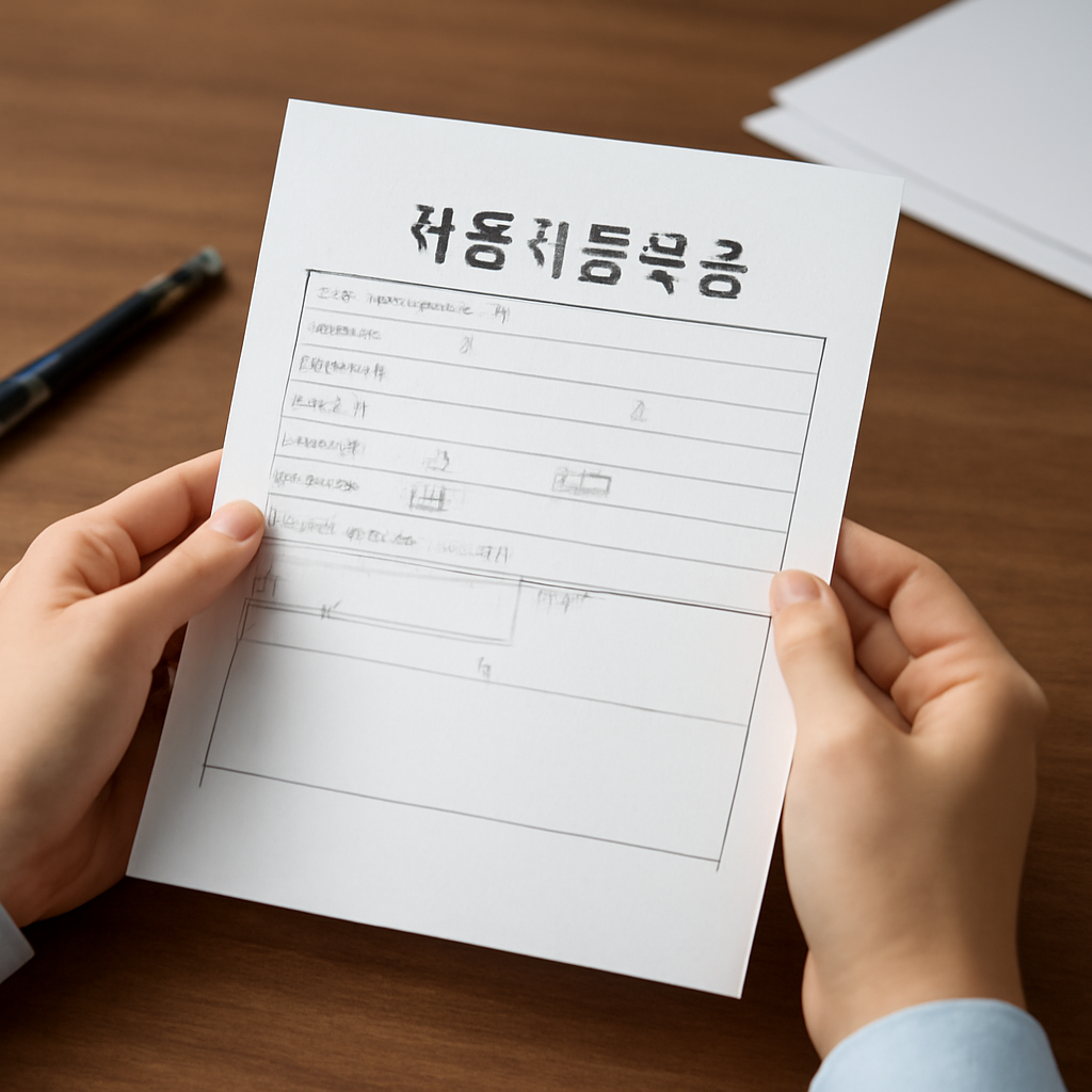 자동차등록증 대표 이미지